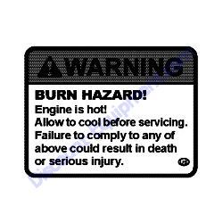 172437-03402 LABEL ENGINE COVER Yanmar SV08-1B Excavator