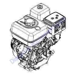 125-4814 ENGINE-HONDA, GX240 Genuine Toro OEM Part