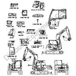 REF #1 - 172A69-03050 LABEL KIT SV100-1 CANADA Yanmar SV100-1 Excavator