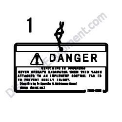 REF #1 - 172437-03252 CAUTION TAG ASSEMBLY Yanmar ViO17 Excavator
