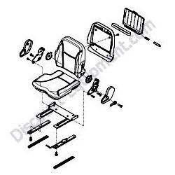 172A64-64070 RECLINING SEAT ASSEMBLY Yanmar ViO17 Excavator