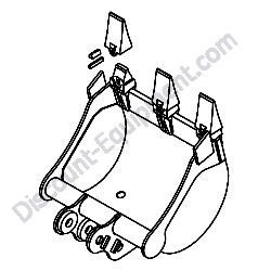 172448-82400-2 BUCKET ASSEMBLY 450S Yanmar ViO17 Excavator