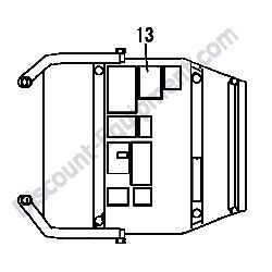REF #13 - 172A64-03280 LABEL OIL & WATER CA Yanmar ViO17 Excavator