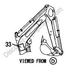 REF #33 - 172A37-03730 LABEL BOOM CA Yanmar ViO17 Excavator