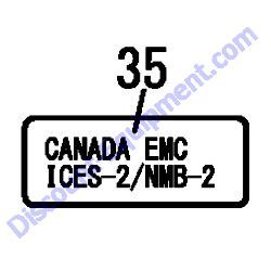 REF #35 - 172B03-03230 LABEL EMC Yanmar ViO17 Excavator