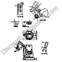 REF #1 - 772469-03131 LABEL SET QUICK COUPLER Yanmar ViO20-3 Excavator