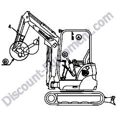 REF #4 - 172472-03230 LABEL OPERATION Yanmar ViO20-3 Excavator