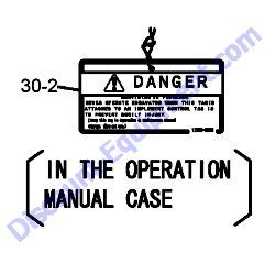 REF #30-2 - 172437-03252 CAUTION TAG ASSEMBLY Yanmar ViO20-3 Excavator