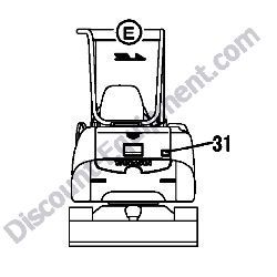 REF #31 - 172437-03402 LABEL ENGINE COVER Yanmar ViO20-3 Excavator