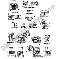 REF #1 - 172A36-03020 LABEL KIT CANADA Yanmar ViO20-3 Excavator