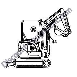 REF #44 - 172A37-03730 LABEL BOOM CA Yanmar ViO20-3 Excavator