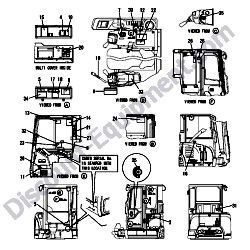 REF #1 - 172B03-08530 LABEL SET CABIN US ANGLE Yanmar ViO35-6A Excavator