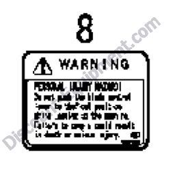REF #8 - 172A79-03220 LABEL WARNING ANGLE BLADE Yanmar ViO35-6A Excavator