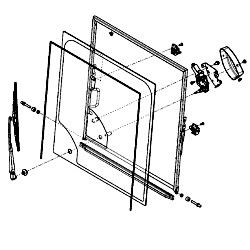 172B02-68500 FRONT WINDOW ASSEMBLY Yanmar ViO35-6A Excavator