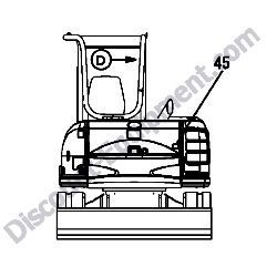 REF #45 - 172437-03402 LABEL ENGINE COVER Yanmar ViO45-5B Excavator