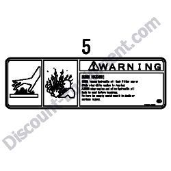 REF #5 - 172437-03322 LABEL RESERVOIR Yanmar ViO45-5B Excavator