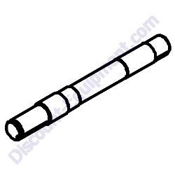 0100CR02YU TRANSMISSION SHAFT 1-1/16 X 9-3/4" TK Equipment CM12 Concrete Mixer