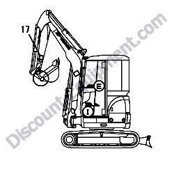 REF #17 - 172472-03230 LABEL OPERATION Yanmar ViO27-5B Excavator