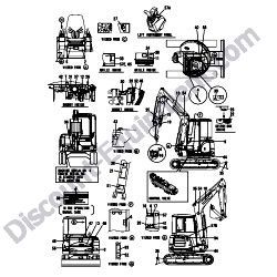 REF #1 - 772A79-03170 CABIN LABEL SET Yanmar ViO55-5B Excavator