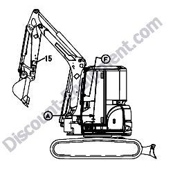 REF #15 - 172472-03230 LABEL OPERATION Yanmar ViO55-5B Excavator