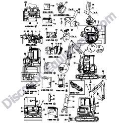 REF #1 - 772A79-03240 CABIN ANGLE BLADE LABEL SET Yanmar ViO55-5B Excavator