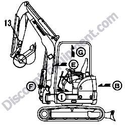 REF #13 - 172472-03230 LABEL OPERATION Yanmar ViO55-5B Excavator