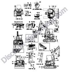 REF #1-1 - 772A79-03151 LABEL ASSEMBLY CANOPY Yanmar ViO55-5B Excavator