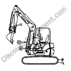 REF #11 - 172472-03230 LABEL OPERATION Yanmar ViO55-5B Excavator