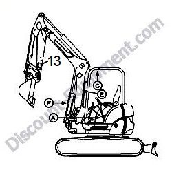 REF #13 - 172472-03230 LABEL OPERATION Yanmar ViO55-5B Excavator