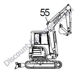 REF #55 - 172437-03511 LABEL HOOK Yanmar ViO55-5B Excavator 