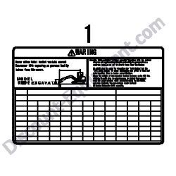 REF #1 - 172A48-03392 LABEL LIFT QUICK COUPLER Yanmar ViO55-5B Excavator