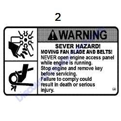 REF #2 - 172A36-03411 LABEL ENGINE ROOM Yanmar ViO55-5B Excavator