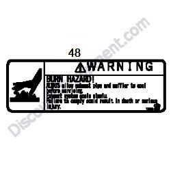 REF #48 - 172437-03422 LABEL MUFFLER Yanmar ViO27-5B Excavator