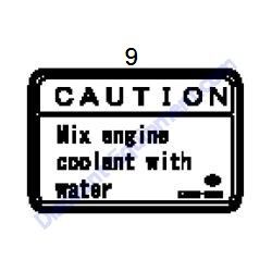 REF #9 - 172A38-03211 LABEL ANTI-FREEZING Yanmar ViO27-5B Excavator