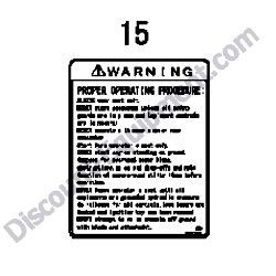 REF #15 – 172437-03372 LABEL NEUTRAL Yanmar ViO45-6A Excavator