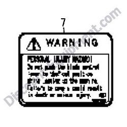 REF #7 – 172A79-03220 LABEL WARNING ANGLE Yanmar ViO45-6A Excavator