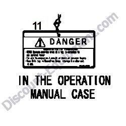 REF #11 – 172437-03252 CAUTION TAG ASSEMBLY Yanmar ViO45-6A Excavator