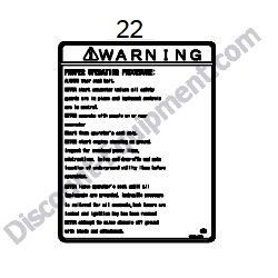 REF #22 – 172437-03372 LABEL NEUTRAL US Yanmar ViO45-6A Excavator