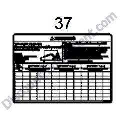 REF #37 – 172B04-03680 LABEL LIFT ANGLE Yanmar ViO45-6A Excavator