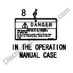 REF #8 – 172437-03252 CAUTION TAG ASSEMBLY Yanmar ViO45-6A Excavator