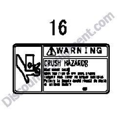 REF #16 – 172B03-03410 LABEL SEAT TILT UP Yanmar ViO45-6A Excavator