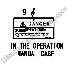 REF #9 – 172437-03252 CAUTION TAG ASSEMBLY Yanmar ViO45-6A Excavator