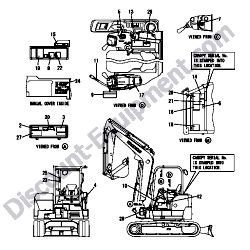 REF #1 – 172B04-08220 LABEL SET 4P ANGLE BLADE Yanmar ViO45-6A Excavator
