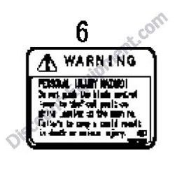 REF #6 – 172A79-03220 LABEL WARNING ANGLE Yanmar ViO45-6A Excavator