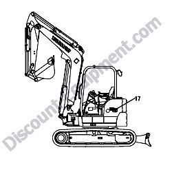 REF #17 – 172B04-04470 LABEL MODEL VIO45 LEFT Yanmar ViO45-6A Excavator