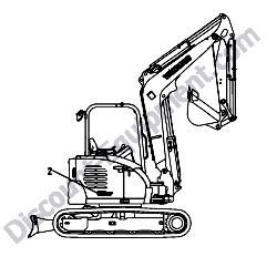REF #2 – 172B04-03150 LABEL MODEL 45 LEFT RIGHT Yanmar ViO45-6A Excavator