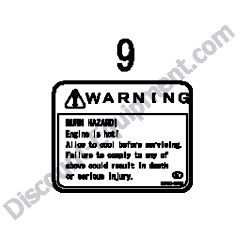 REF #9 – 172437-03402 LABEL ENGINE COVER Yanmar ViO45-6A Excavator