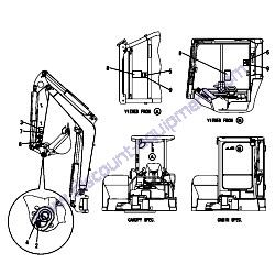 REF #1 – 172B03-08200 LABEL SET QUICK COUPLER EX Yanmar ViO45-6A Excavator