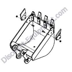 172B04-82110 BUCKET ASSEMBLY 650S Yanmar ViO45-6A Excavator