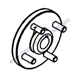 10827 WHEEL HUB 1-1/4" TAPERED SOLID Barreto 825TKL Mini Track Loader